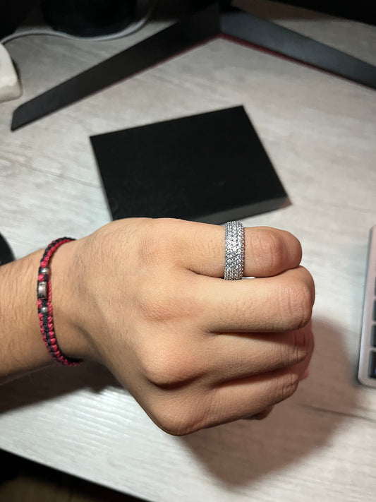 925 Sterling Silver Band With Zirconia